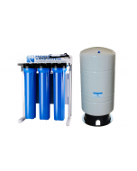 Premier Light Commercial 800 GPD - 20" Reverse Osmosis Water Filtration System + Booster Pump + 40 Gallon Water Storage Tank