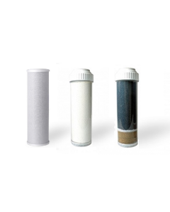 Replacement Water Filter Set: Carbon Block | Fluoride Reducing Filter | GAC + KDF Filter (3 PC) Set