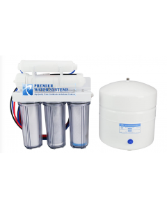 5 Stage: Complete Home Reverse Osmosis Drinking Water Filtration System 75 GPD | Clear