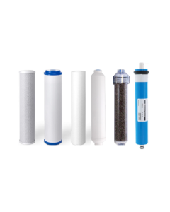 Replacement 6 Stage Dual Outlet RODI Reverse Osmosis Water Filters + 50 GPD Membrane
