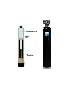 Whole House Water Filtration System + KDF 85 | 9"x 48" Tank - 1.0 Cubic ft. of Coconut Shell Carbon (GAC) 