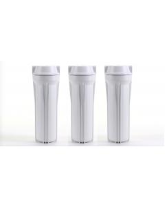 3 White Housing Sumps for Reverse Osmosis Water Filtration Systems