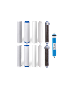 Replacement RODI Aquarium Filters for Reverse Osmosis 6 Stage Systems (2 Sets, 1- 75GPD Membrane)
