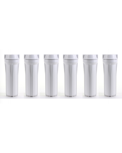 Pack of 6: White Filter Housing Sump for Reverse Osmosis Water Filtration Systems