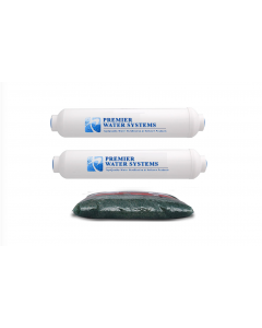 Portable Aquarium RODI Reverse Osmosis Replacement Filter + DI Resin Set