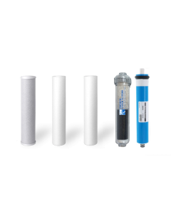 Replacement RO Filters + 50 GPD Membrane for 5 Stage Alkaline Reverse Osmosis