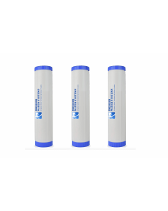 City Water Bundle: Whole House 3 Big Blue Refillable Water Filter Cartridges 4.5" x 20" - GAC/KDF 55, Catalytic/KDF 55, Bone Char- Chlorine & Fluoride Removal