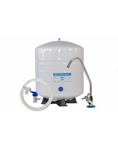 ADD-ON KIT: RO Faucet + Reverse Osmosis Water Storage Pressure Tank 4.5 Gallon (3.2 Gal Capacity) with Tank Valve /Tubing/Tee